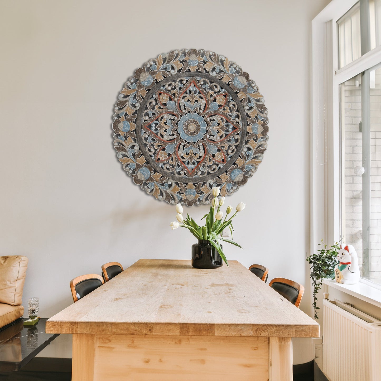 Carved Mandala Decorative Panel "Ayunina" - 40 Inches