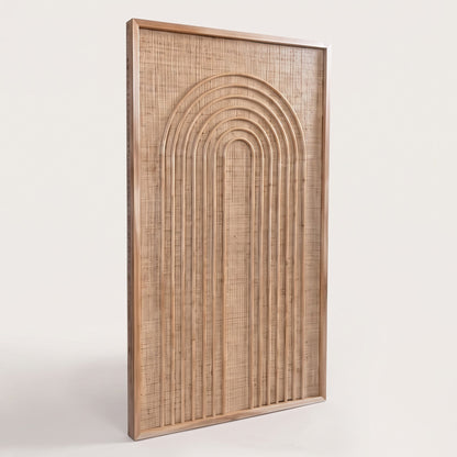 Handwoven Rattan Wall Panel 'Arco' - 39 x 24inch