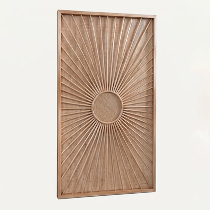 Handwoven Rattan Wall Panel 'Solis' - 39 x 24inch