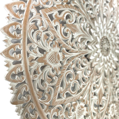 Carved Decorative Mandala "Serupa" - Antic Wash - 31 Inches
