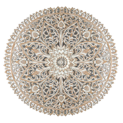 Carved Decorative Mandala "Serupa" - Antic Wash - 31 Inches
