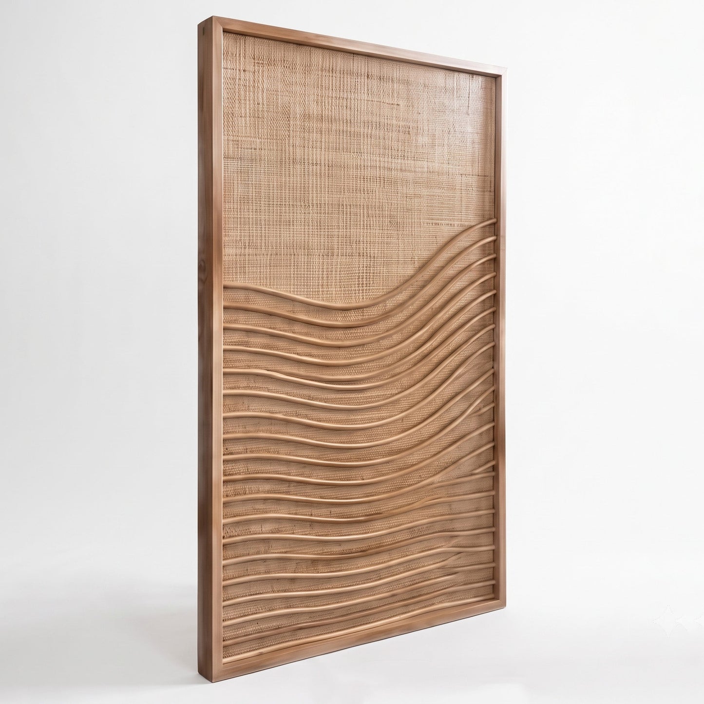 Handwoven Rattan Wall Panel 'Terra' - 39 x 24inch