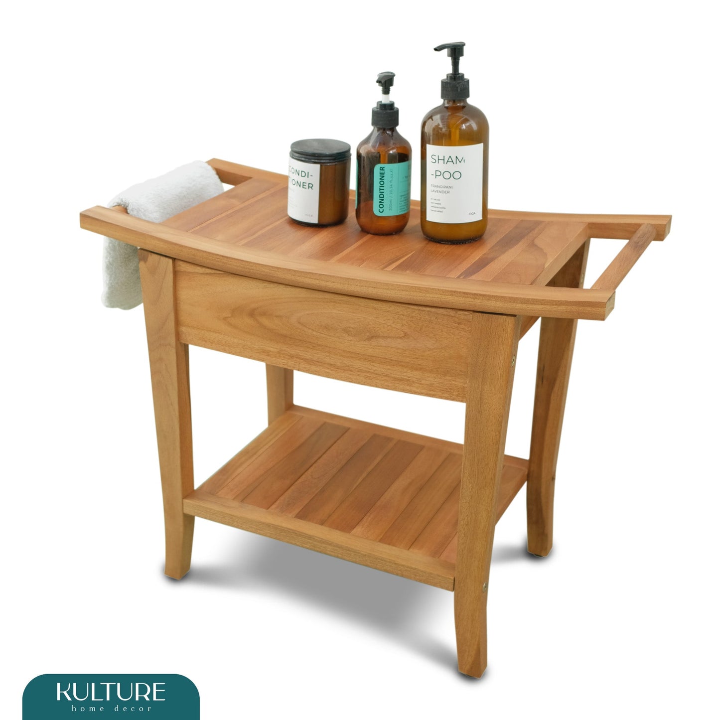 Teak Shower Bench - 24 inch