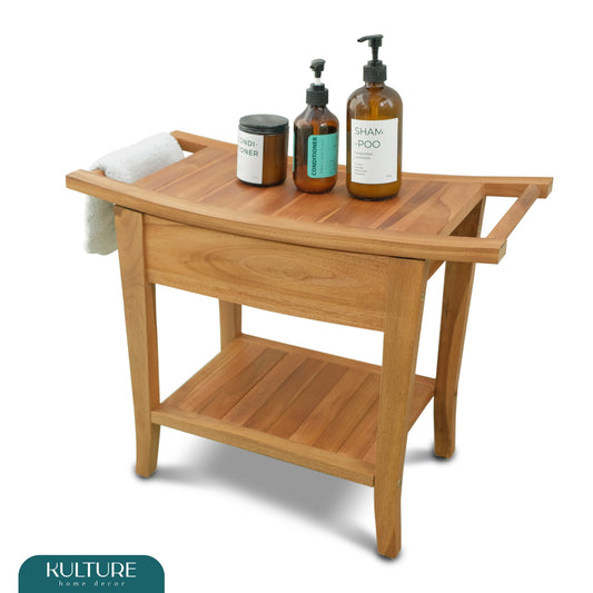 Teak Shower Bench - 24 inch