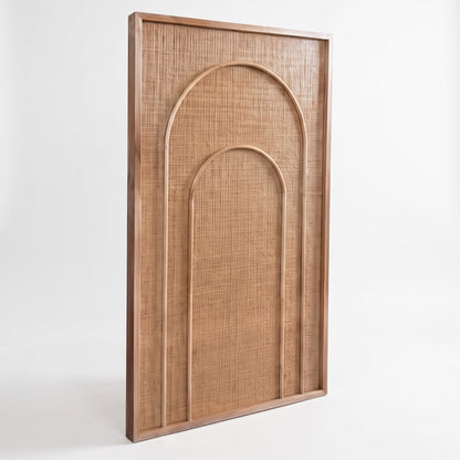 Handwoven Rattan Wall Panel 'Lontar' - 39 x 24inch