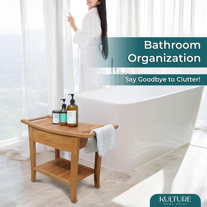 Teak Shower Bench - 24 inch