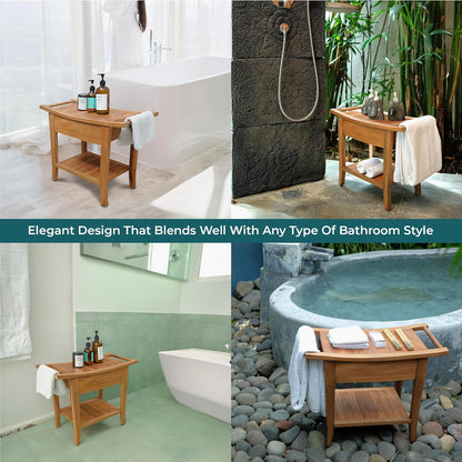 Teak Shower Bench - 24 inch