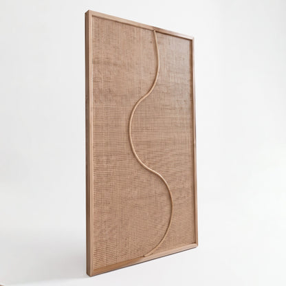 Handwoven Rattan Wall Panel 'Rimba' - 39 x 24inch