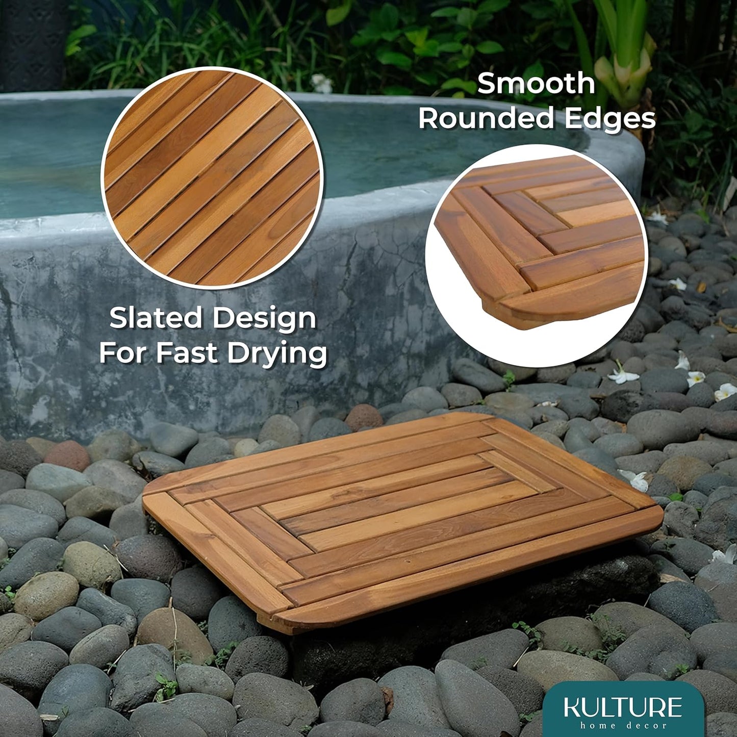 Teak Shower Mat [30x20 inches]