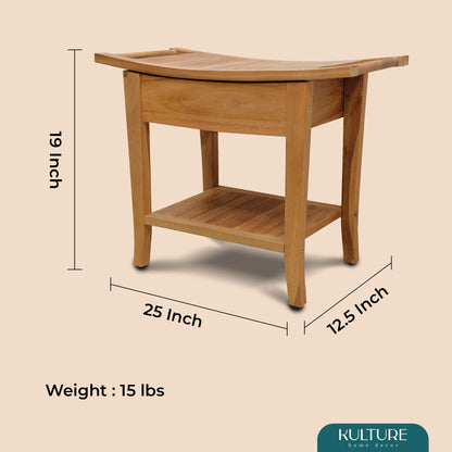 Teak Shower Bench - 24 inch