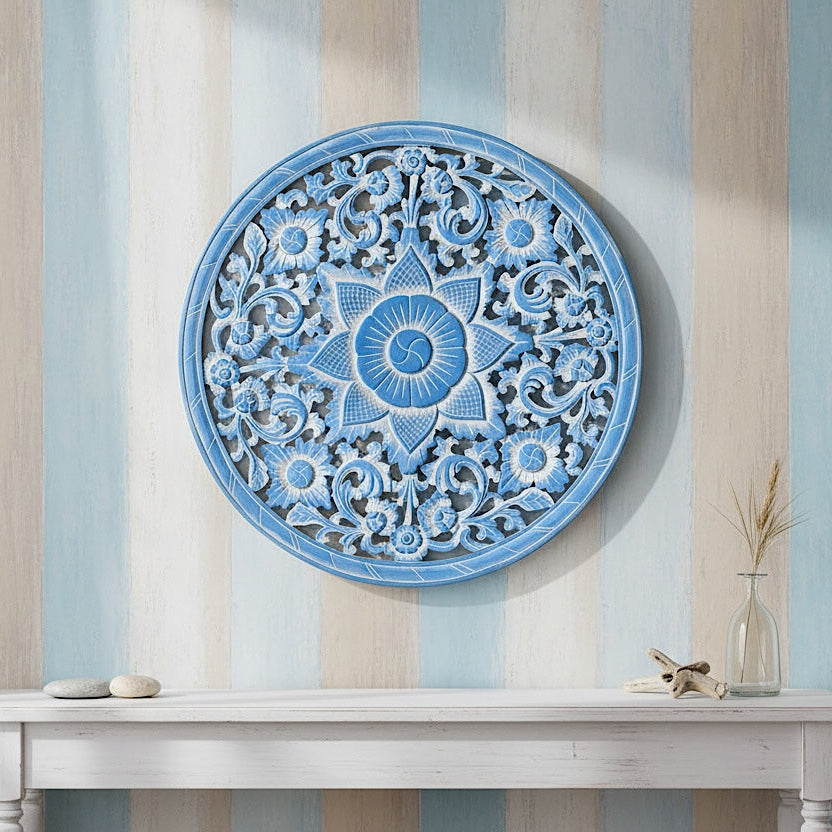 Carved Decorative Mandala "Air" - 31 Inches