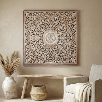 Carved Decorative Panel "Bintang" - 40 Inches