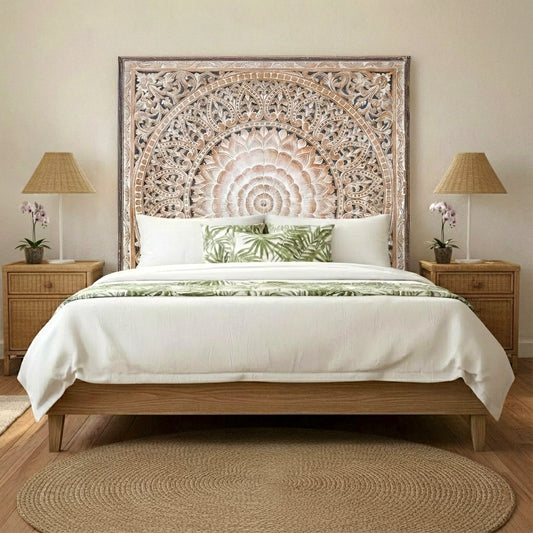 Carved Full Bed Headboard "Cendana"