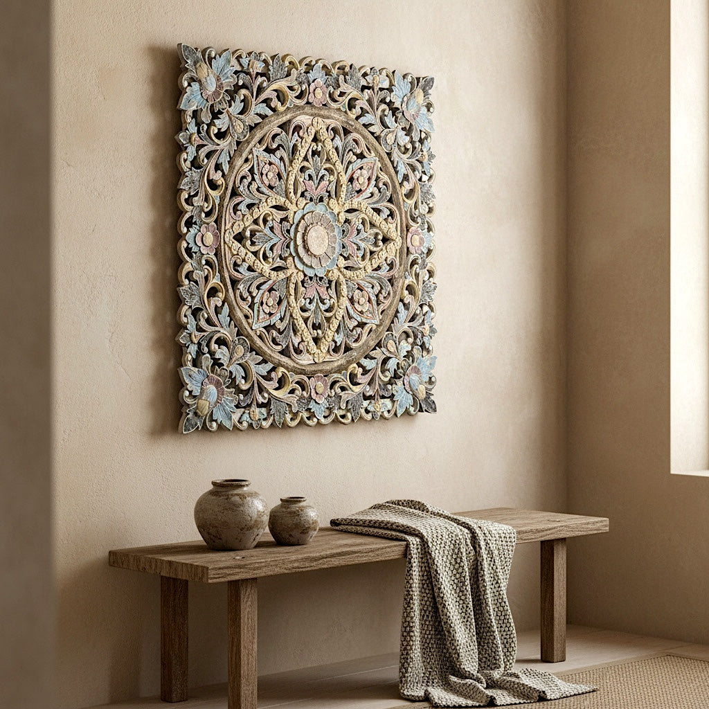 Carved Decorative Panel "Ceningan" - 40 Inches