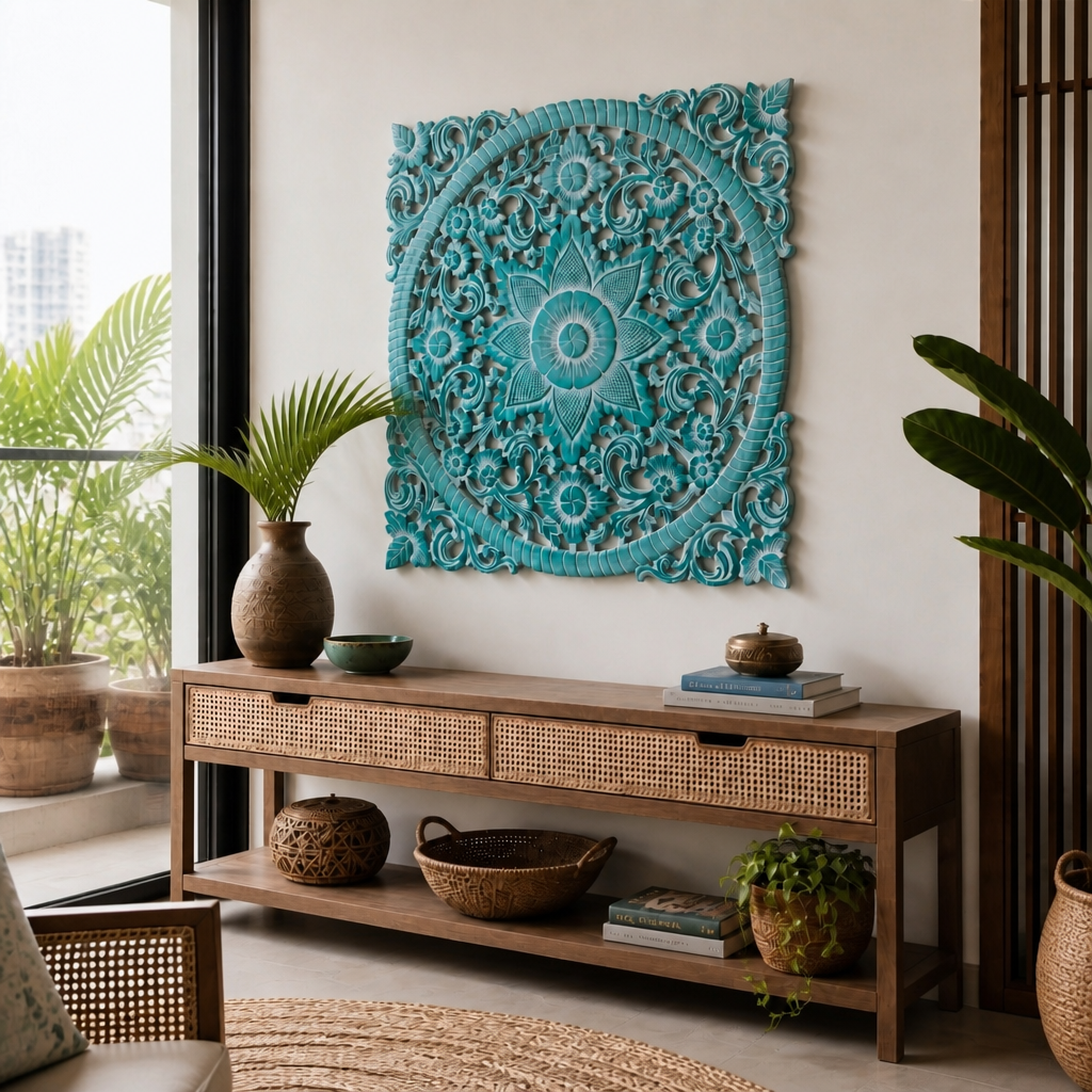 Carved Decorative Panel "Dahun" - 31 Inches