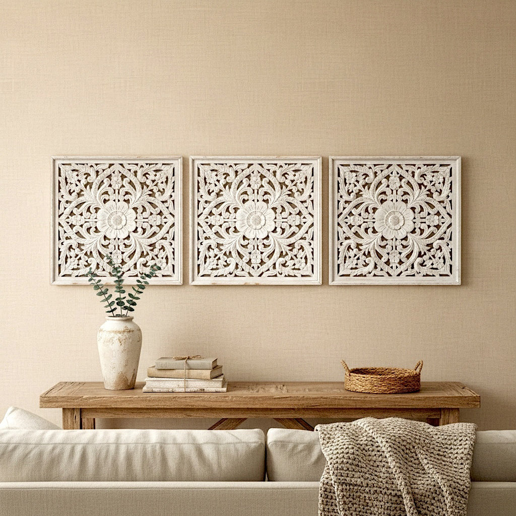 Carved Decorative Panel "Java" - 20 Inches