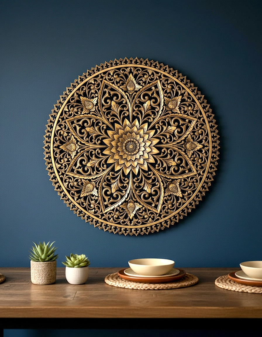 Carved Decorative Mandala "Kejayaan" - 31 Inches