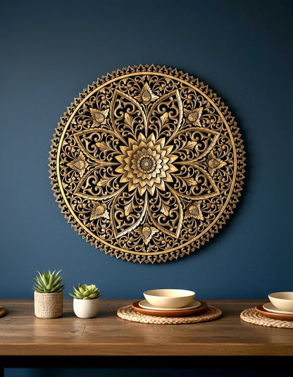 Carved Decorative Mandala "Kejayaan" - 31 Inches