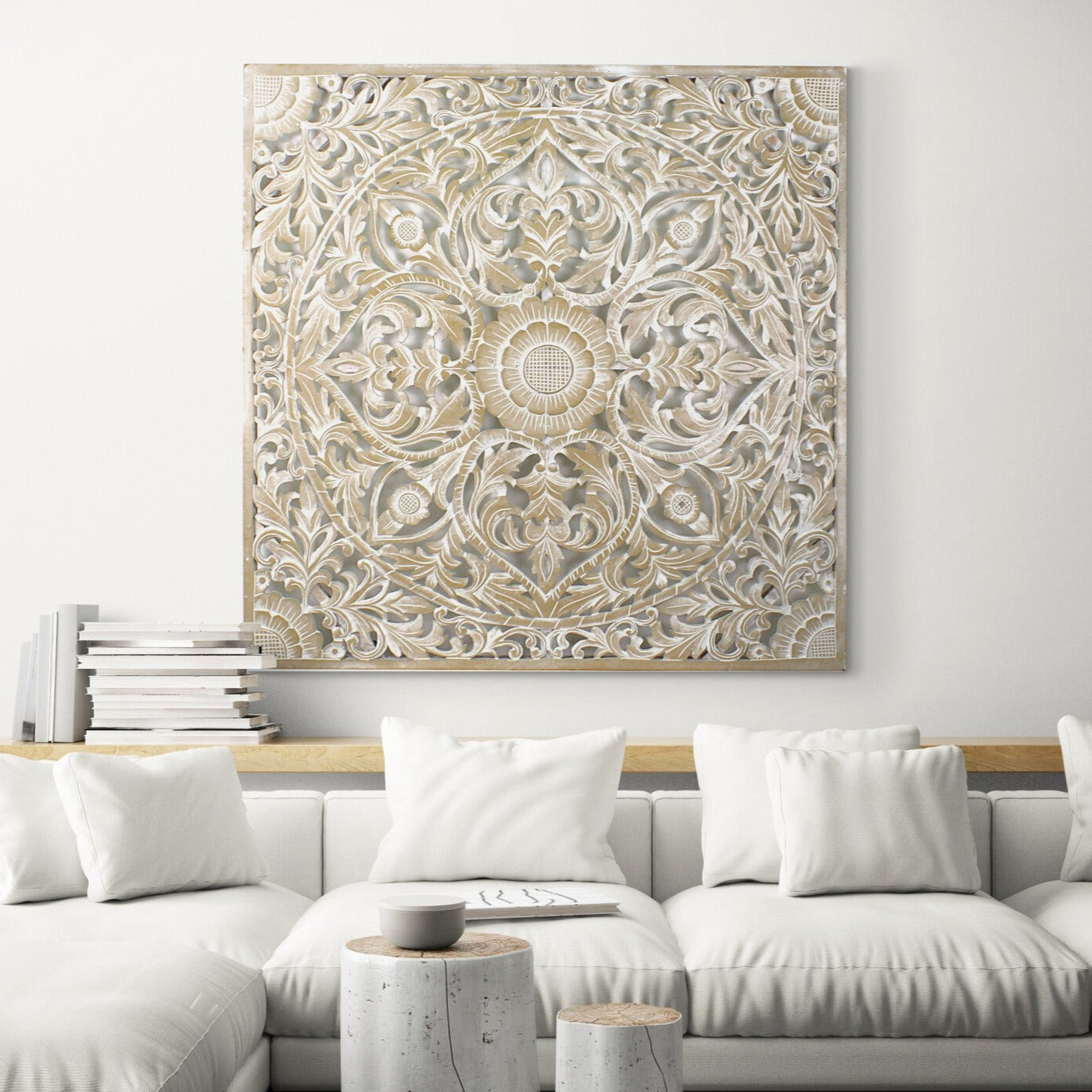 Carved Decorative Panel "Sedap Malam" - 40 Inches