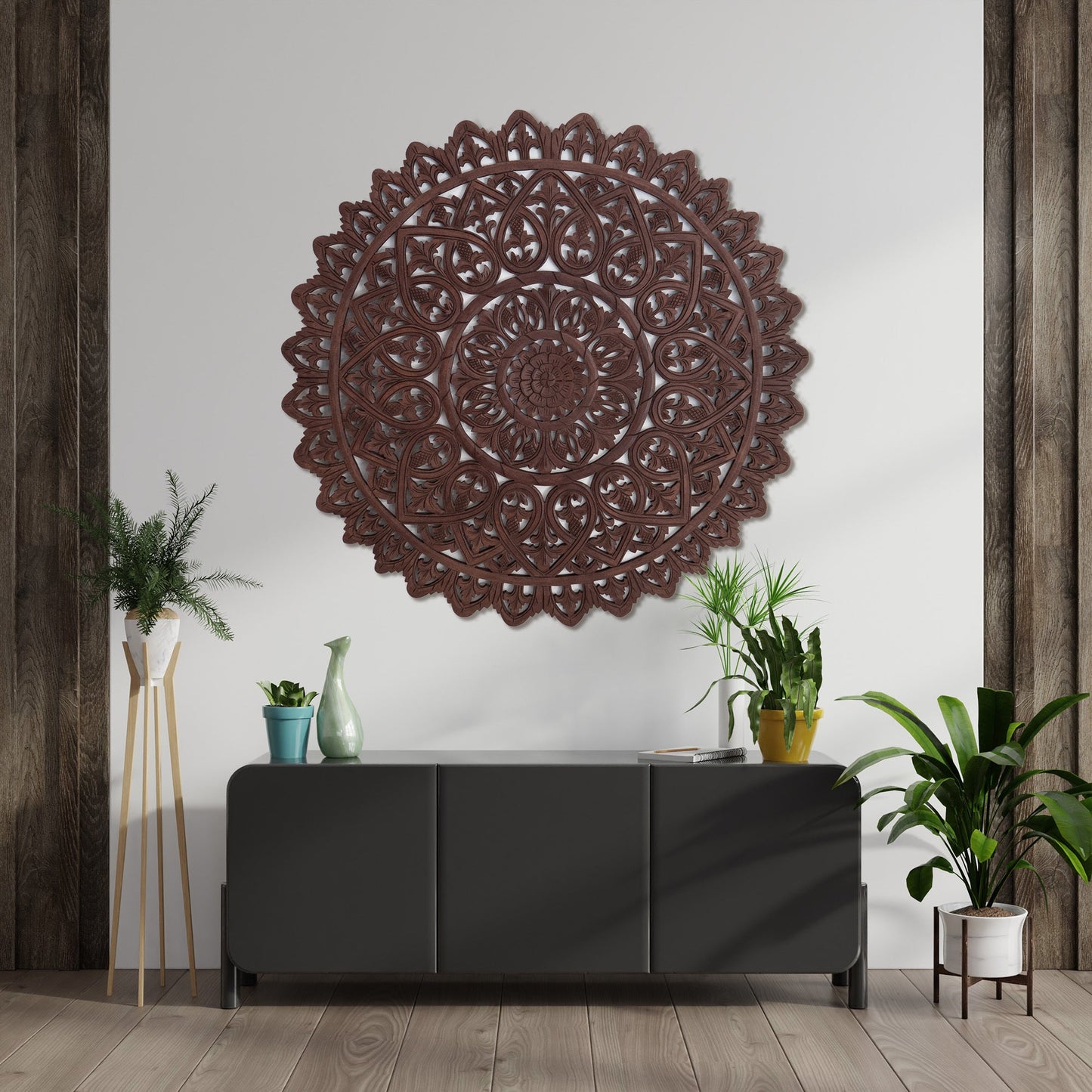 Carved Decorative Mandala "Mahkota"- 40 Inches