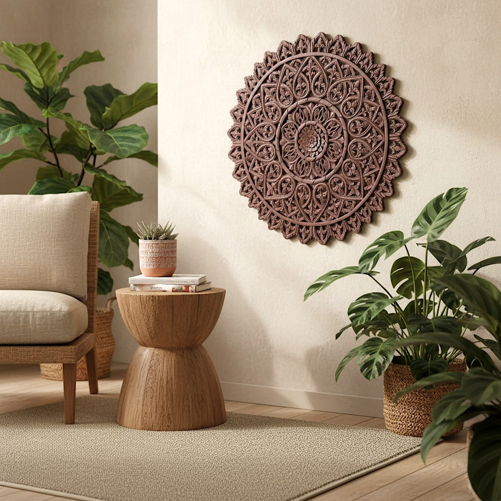 Carved Decorative Mandala "Mahkota"- 40 Inches