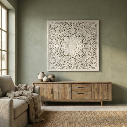 Carved Decorative Panel "Matahari" - 40 Inches