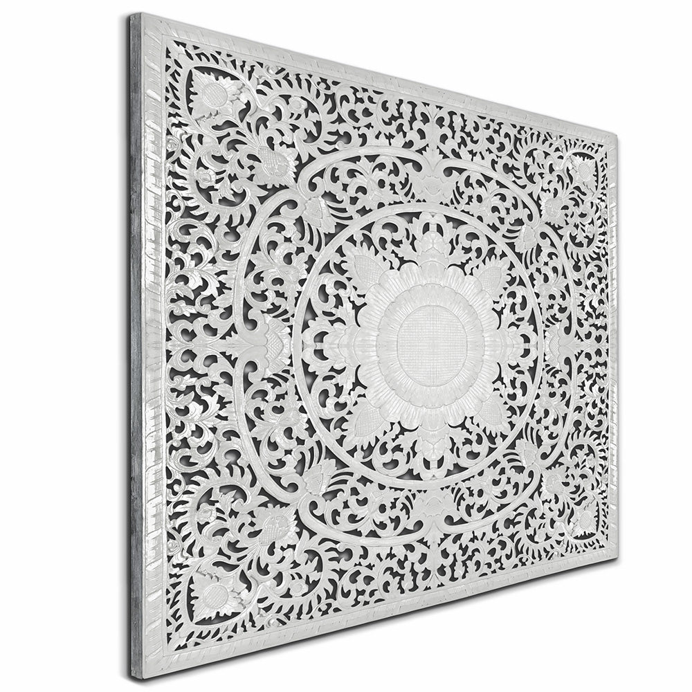 Carved Full Bed Headboard "Matahari"