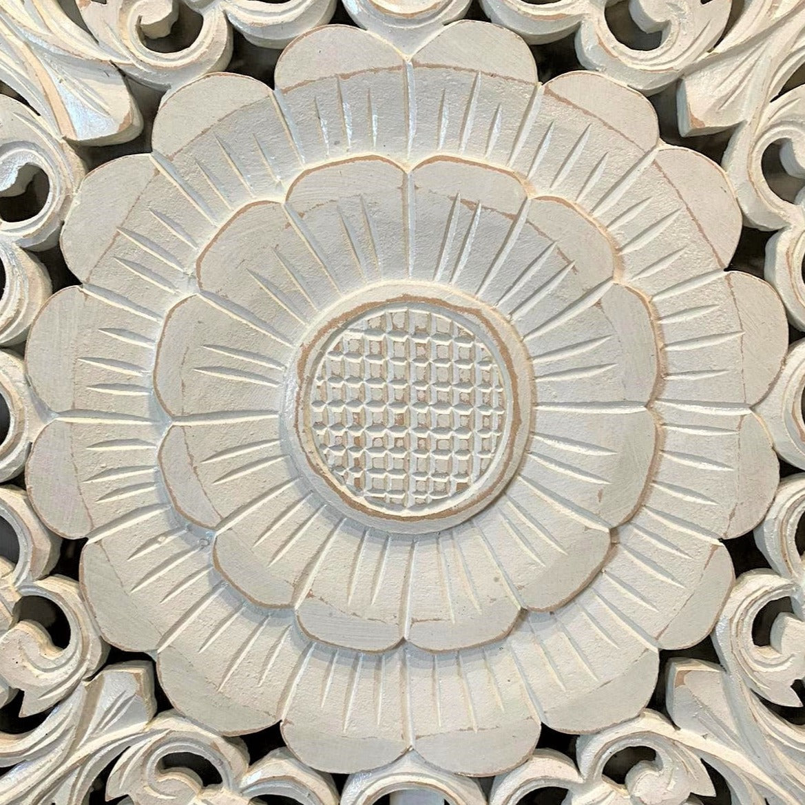 Carved Decorative Panel "Melati"- 40 Inches