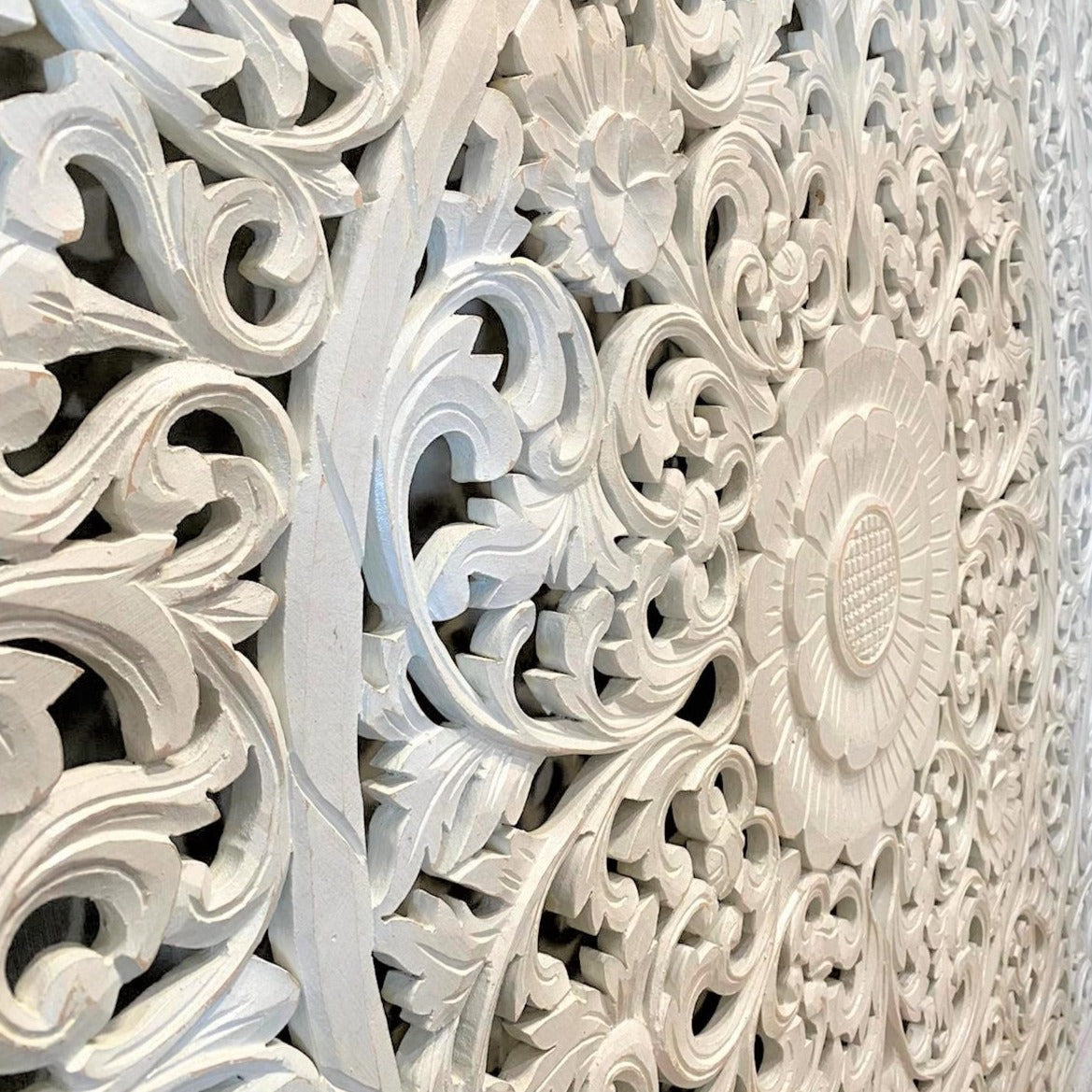 Carved Decorative Panel "Melati"- 40 Inches