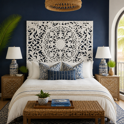 Carved Full Bed Headboard "Murraya"