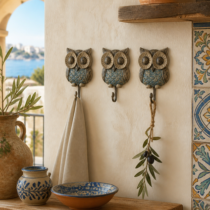 Brass Carved Hanger - Owl