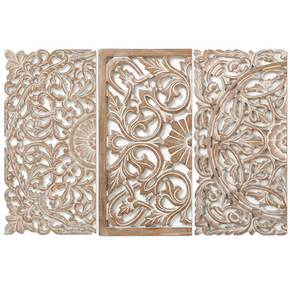 Set of 3 Decorative Panels "Pererenan" - Antic Wash - 20 Inches