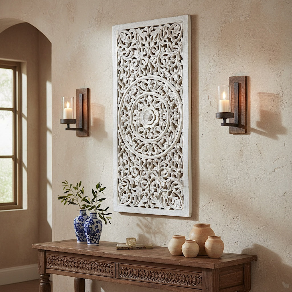 Carved Decorative Panel "Saffron" - 40 Inches