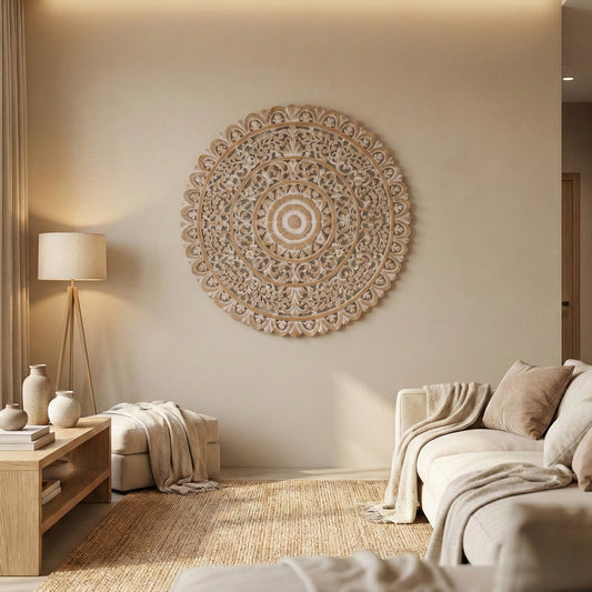 Carved Decorative Mandala "Semanggi" - 40 Inches