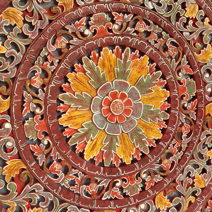 Carved Mandala Decorative Panel "Sri" - 40 Inches