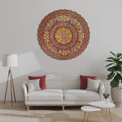 Carved Mandala Decorative Panel "Sri" - 40 Inches