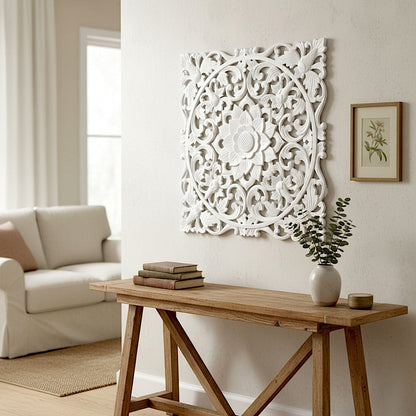 Carved Decorative Panel "Tanah" - 20 x 20 Inches