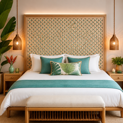 Carved Full Bed Headboard "Jagasatru"
