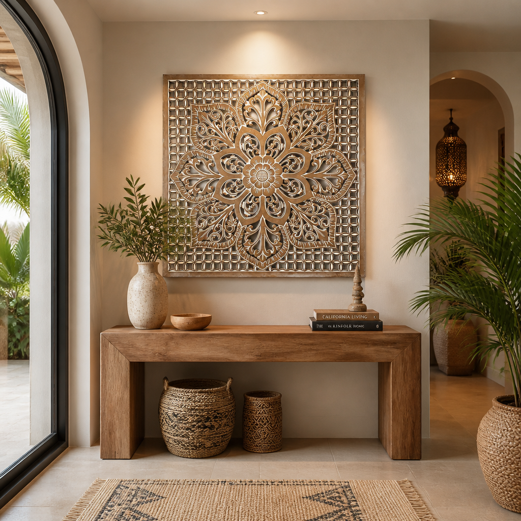 Carved Decorative Panel "Medit" - 40 x 40 inches