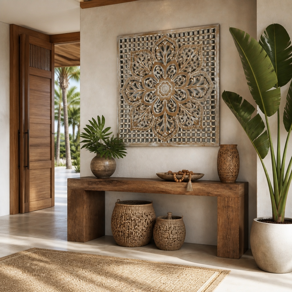 Carved Decorative Panel "Medit" - 40 x 40 inches