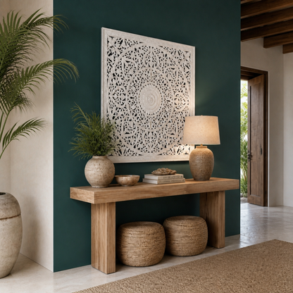 Carved Decorative Panel "Umadewi"- 40 Inches