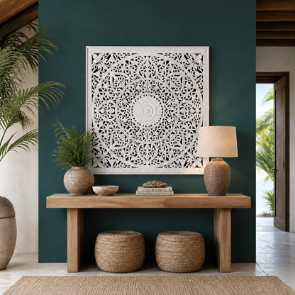 Carved Decorative Panel "Umadewi"- 40 Inches