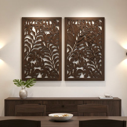Carved Decorative Panel "Tropika" - 25 Inches