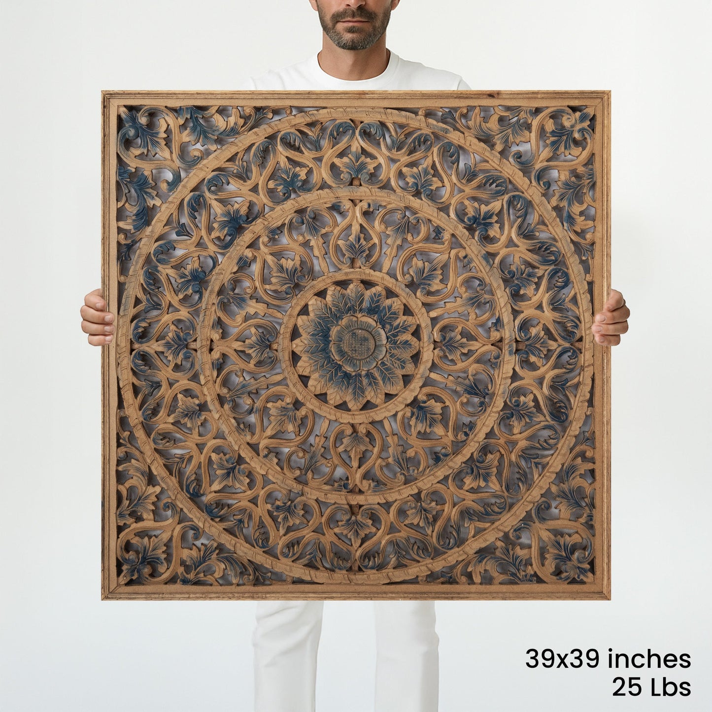Carved Decorative Panel "Tropis" - 40 x 40 inches
