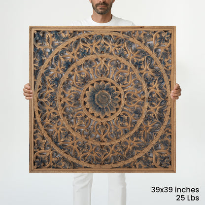Carved Decorative Panel "Tropis" - 40 x 40 inches