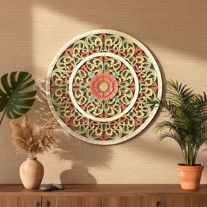 Carved Decorative Mandala "Wanita" - 31 Inches