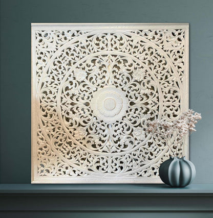 Carved Decorative Panel "Melati"- 40 Inches