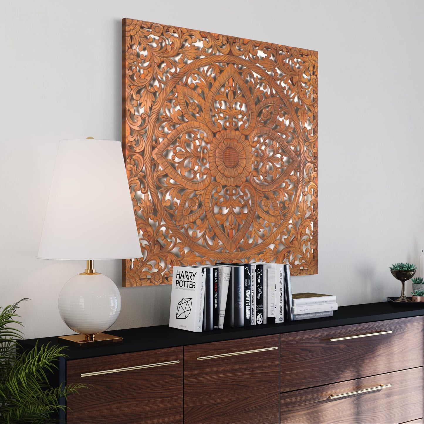 Carved Decorative Panel "Maliku" - 40 Inches