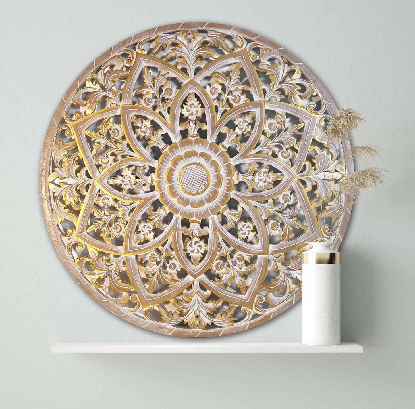 Carved Decorative Mandala  "Bunga" - 40 Inches