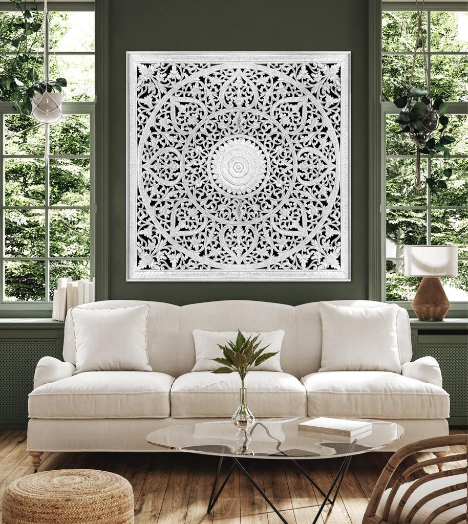 Carved Decorative Panel "Umadewi"- 40 Inches